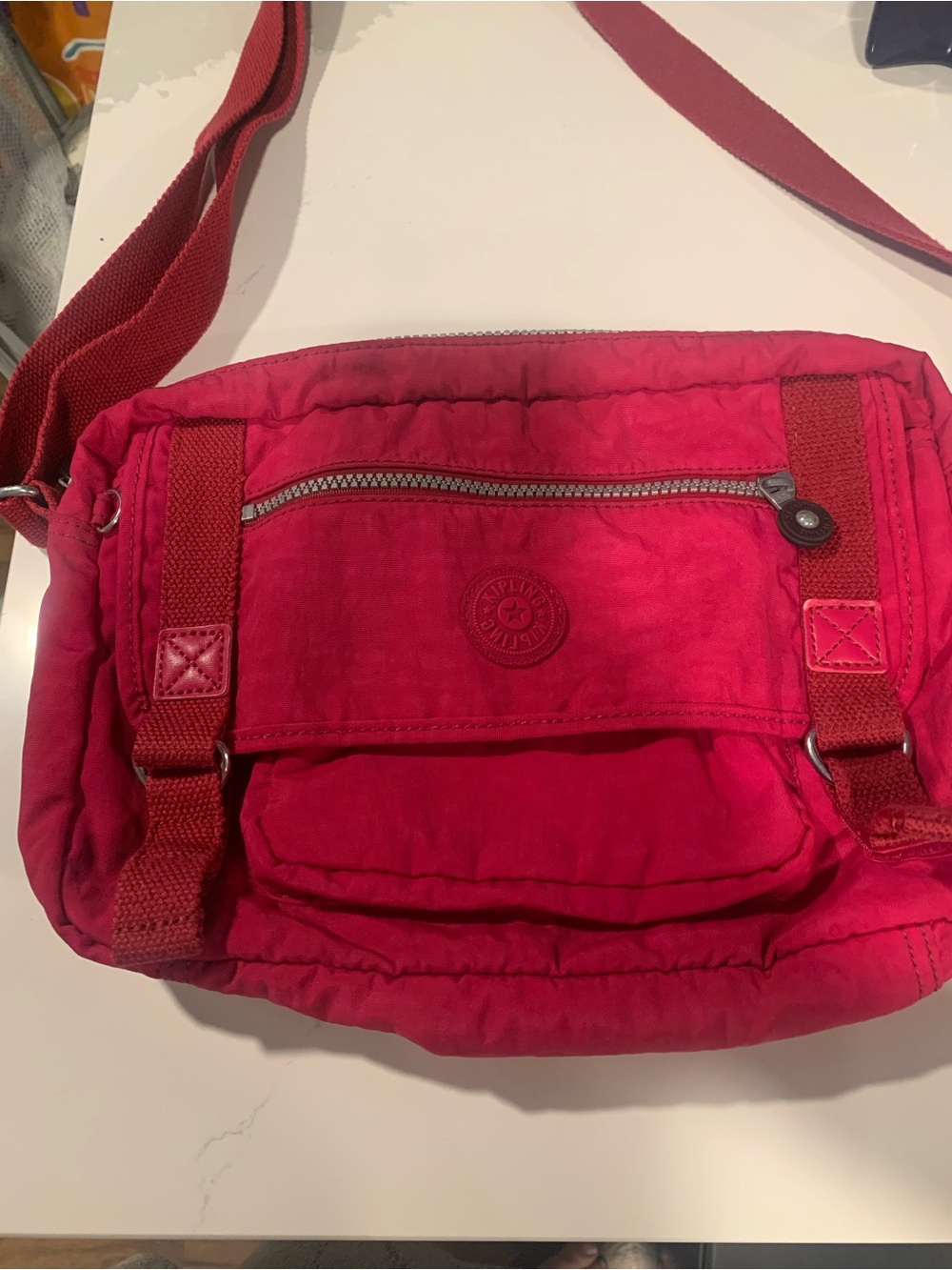 Kipling Hot Pink Nylon Crossbody Bag